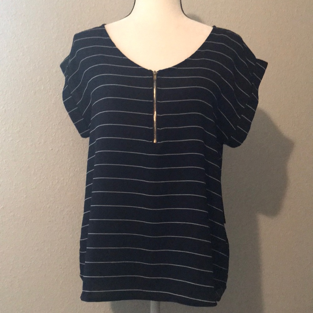 NWT Blue and White Blouse